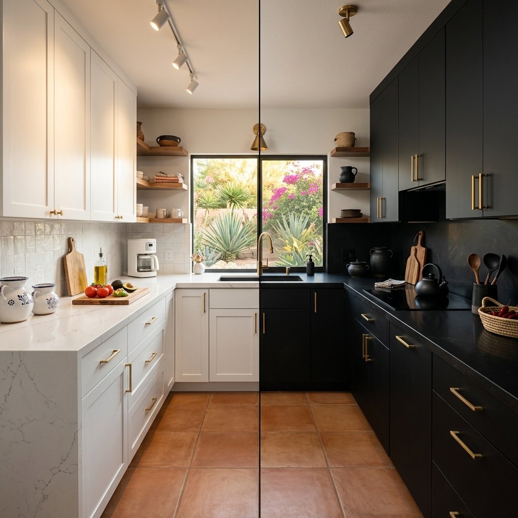 Cocina blanca vs cocina oscura