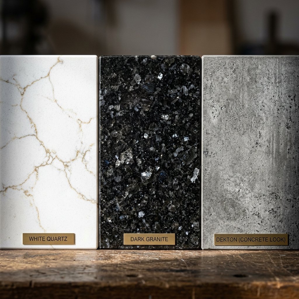 Texturas de cuarzo, granito y Dekton