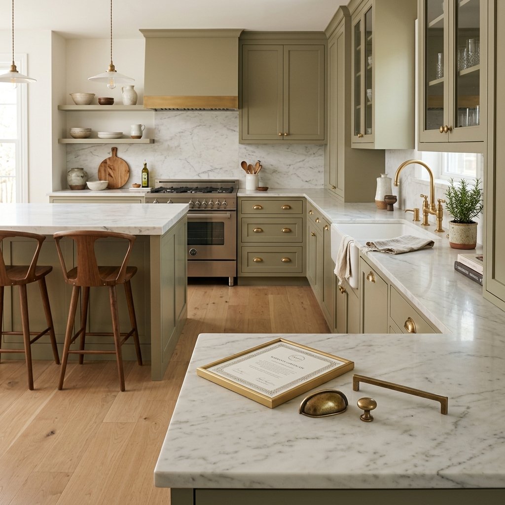 Cocina entregada con certificado de garantía