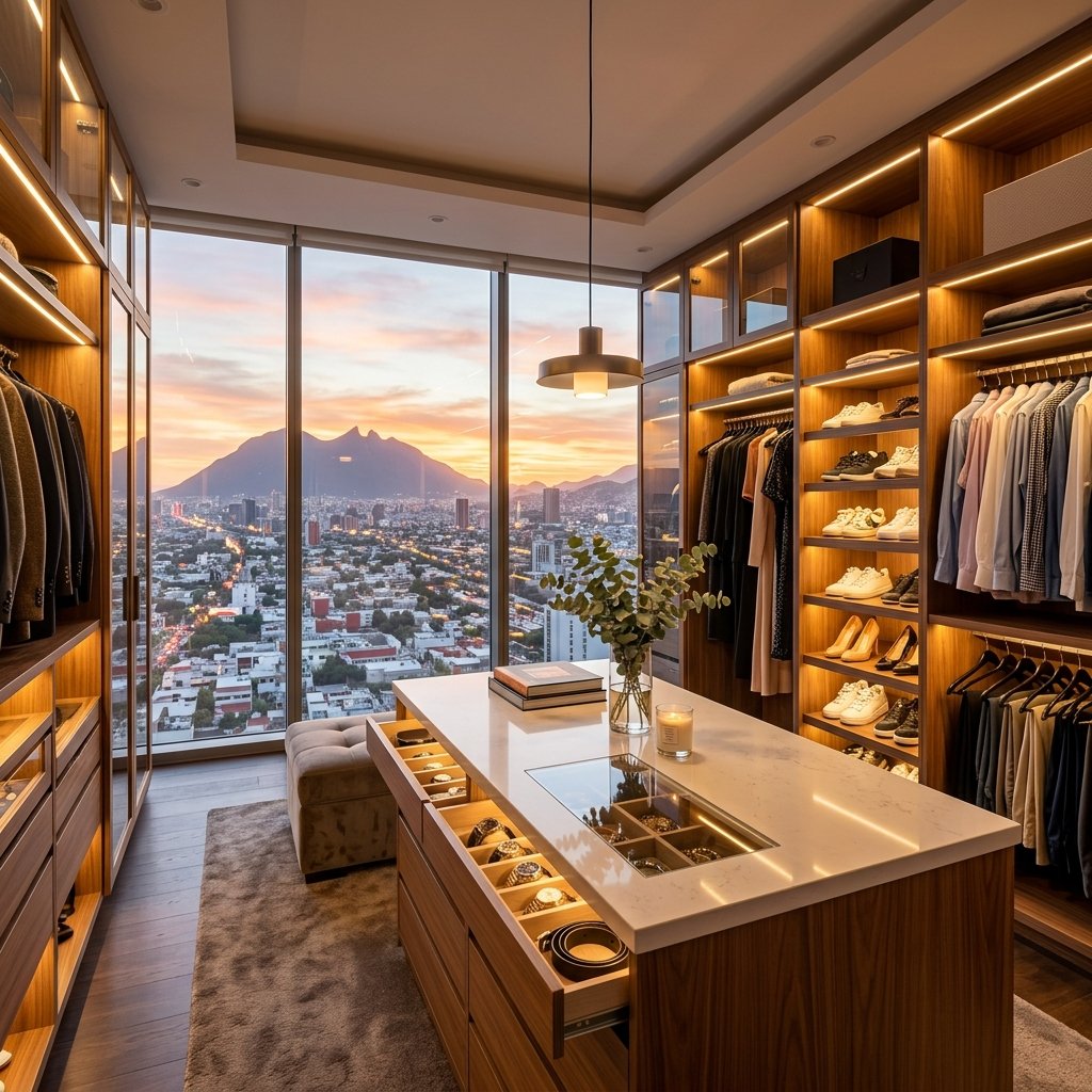 Clósets en penthouses y roof gardens: diseño premium con vistas